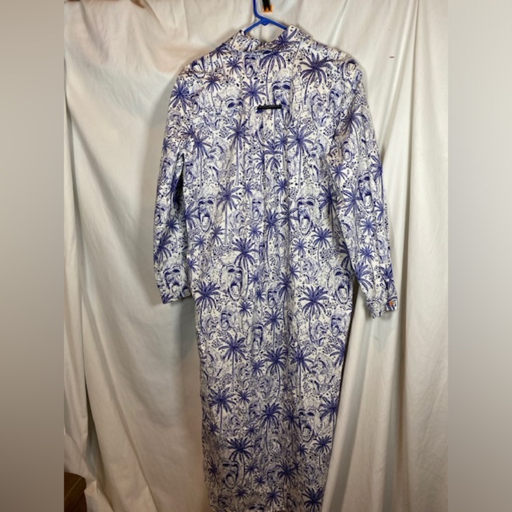 Marcell Von Berlin Blue and White Floral Dress